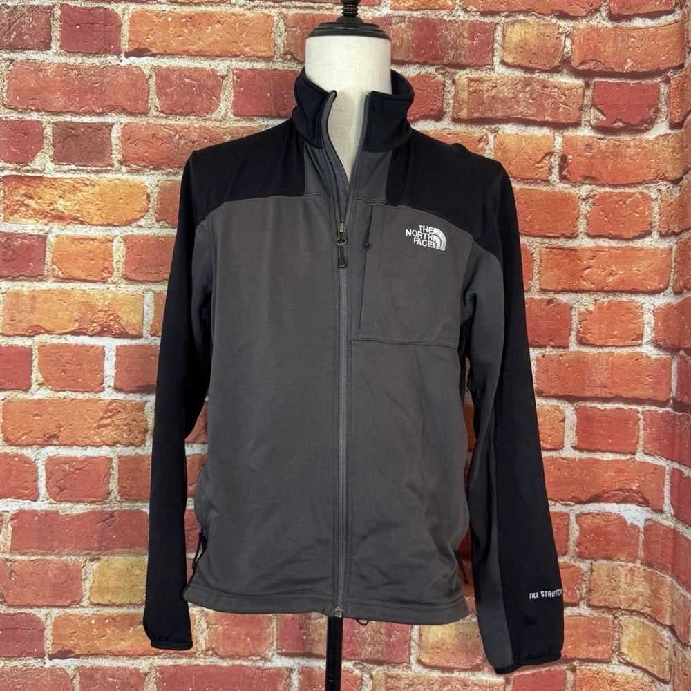 The North Face Jacket‎ Black Grey Zip TKA Stretch Outerwear Men's *No Size Tag*